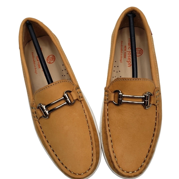Marc Joseph | NIB Lexington Tan Nobuck Preppy Classic Leather Loafer Girl's 13.5 - Picture 7 of 14